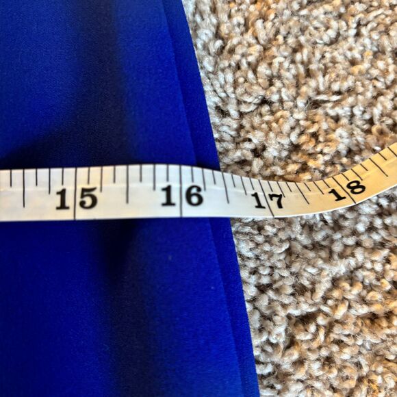 Calvin Klein Dress Womens 2 Blue Sheath Contrast Zipper Office Cocktail Party - Picture 9 of 10